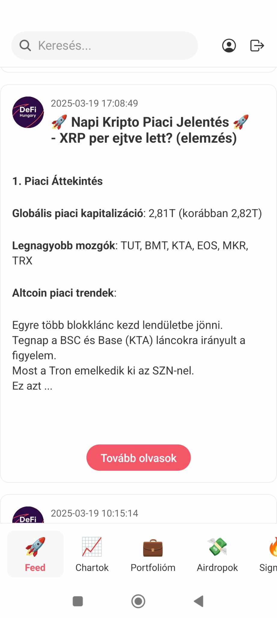 DeFi Hungary android/ios app - DeFi Hungary projekt